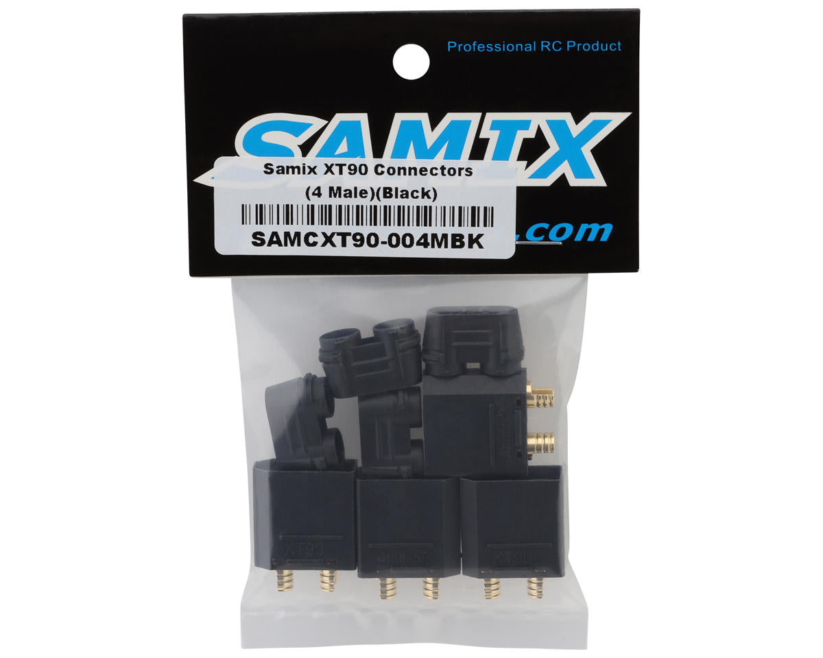 Samix XT90 Connectors (Black) (4 Male)