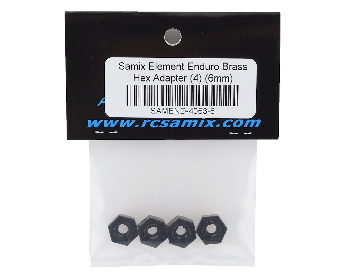 Samix Element Enduro Brass Hex Adapter (Black) (4) (6mm)