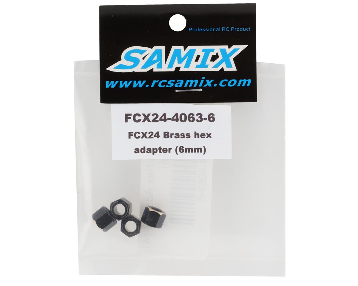 Samix FCX24 Brass Hex Adapter (4) (6mm)