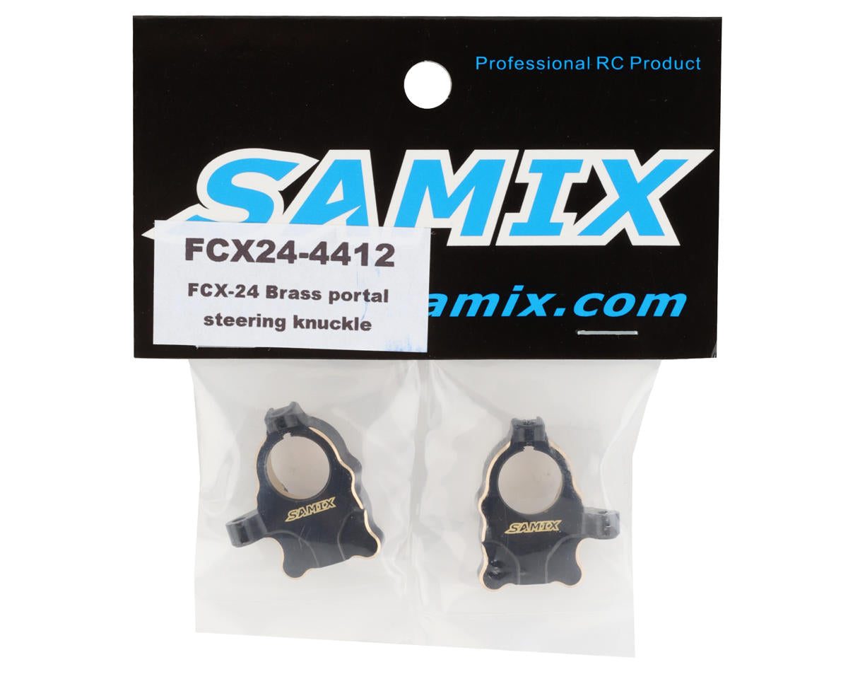 Samix FCX24 Brass Heavy Steering Knuckle (Black) (2)