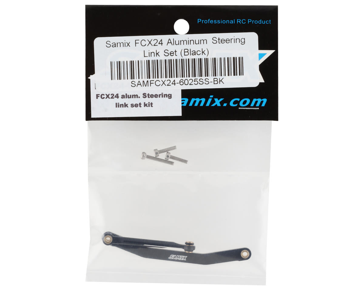 Samix FCX24 Aluminum Steering Link Set (Black)