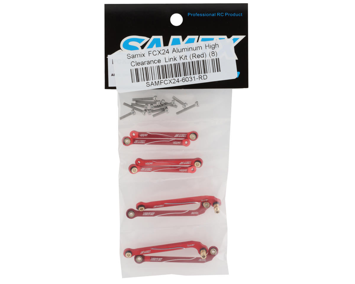 Samix FCX24 Aluminum High Clearance Link Kit (Red) (8)