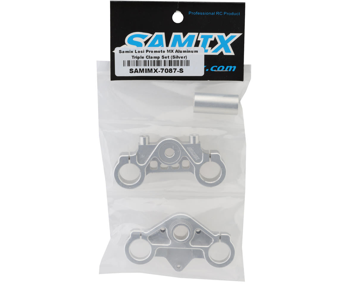 Samix Losi Promoto Aluminum Triple Clamp Set (Silver)