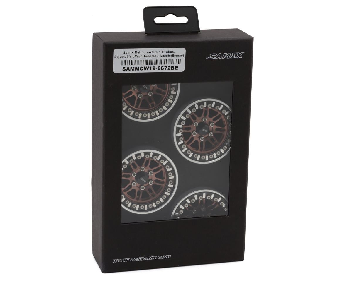 Samix Multi Crawlers "Straight Spoke" 1.9" Aluminum Adjustable Offset Beadlock
