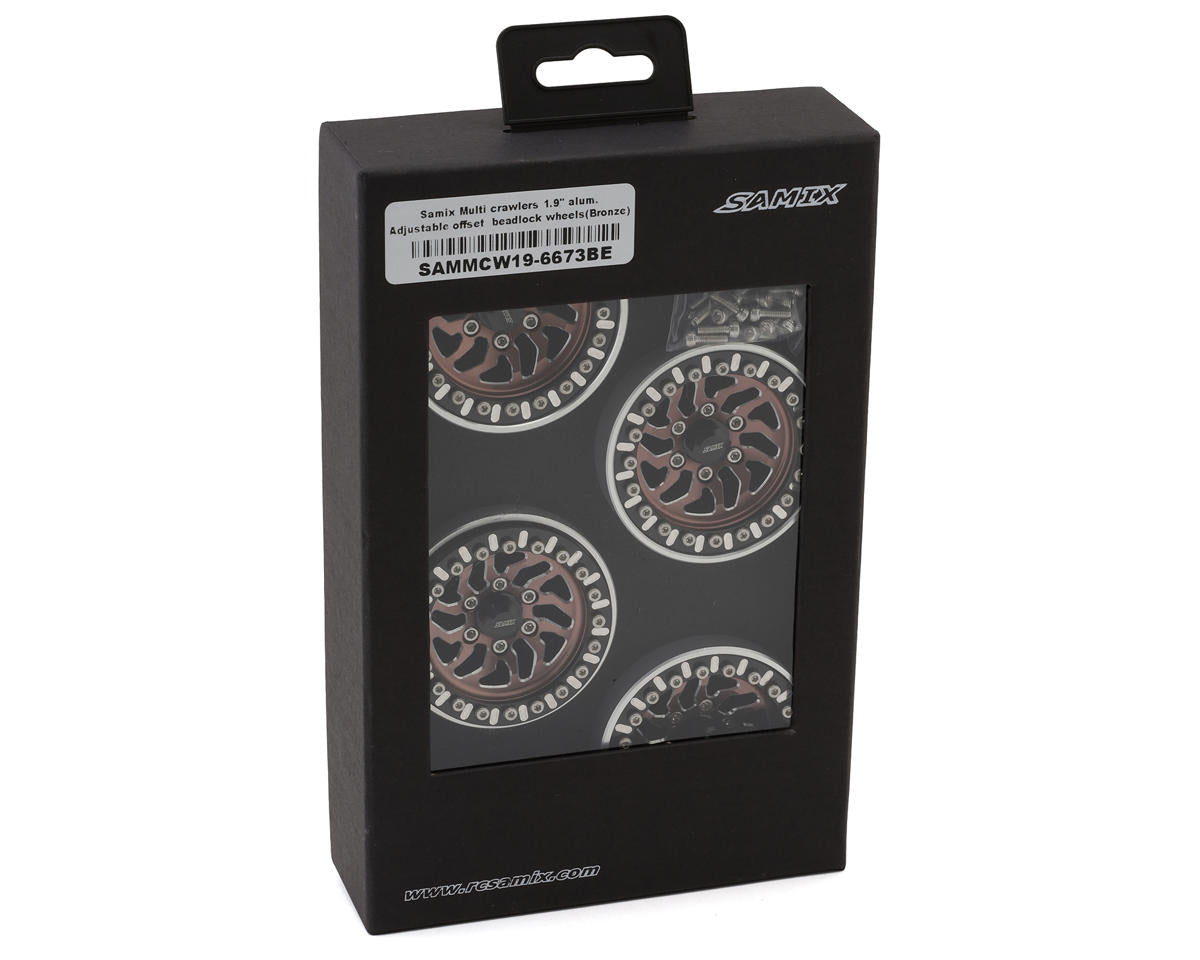 Samix Multi Crawlers "Angled Spoke" 1.9" Aluminum Adjustable Offset Beadlock