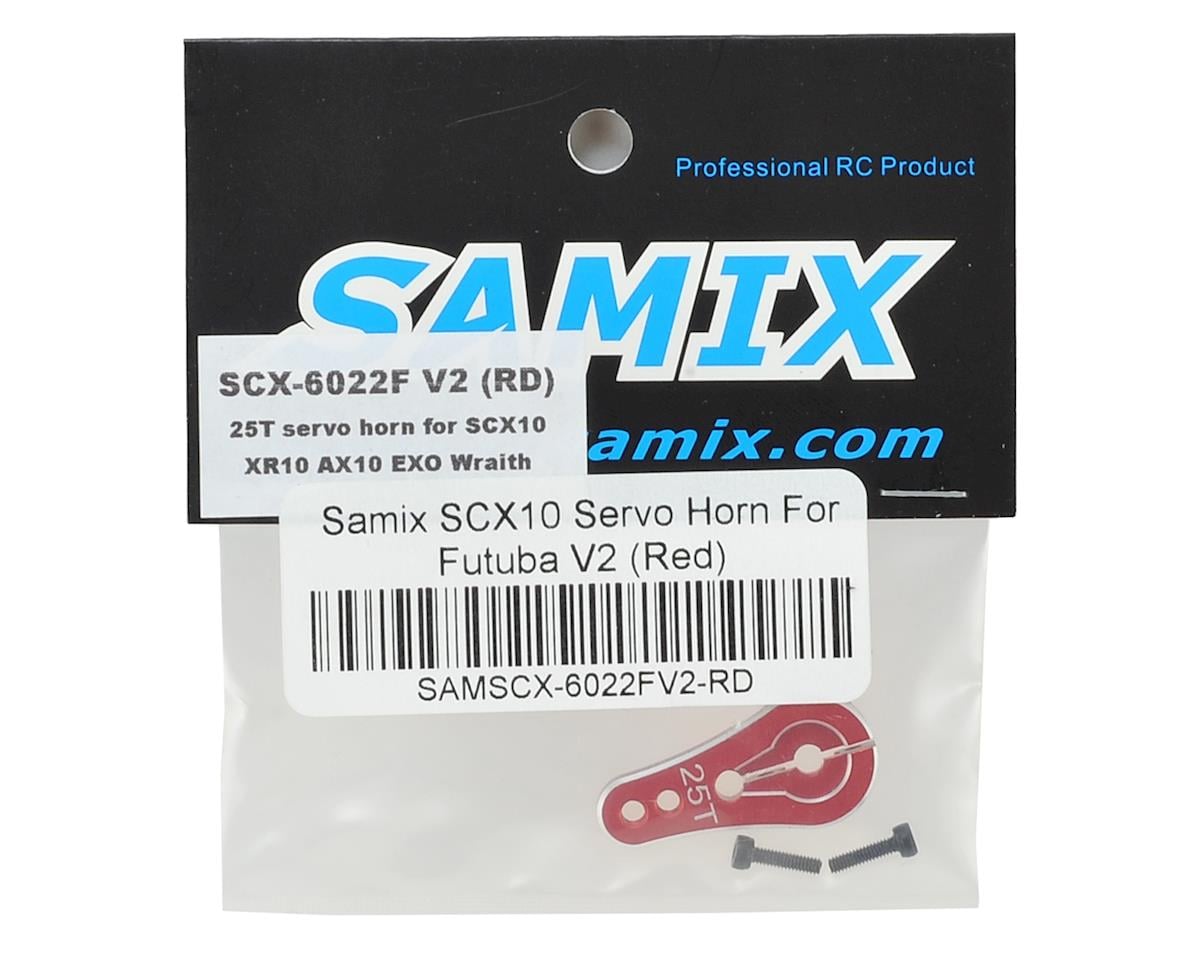 Samix Aluminum Clamp Lock Servo Horn (25T) (Red)