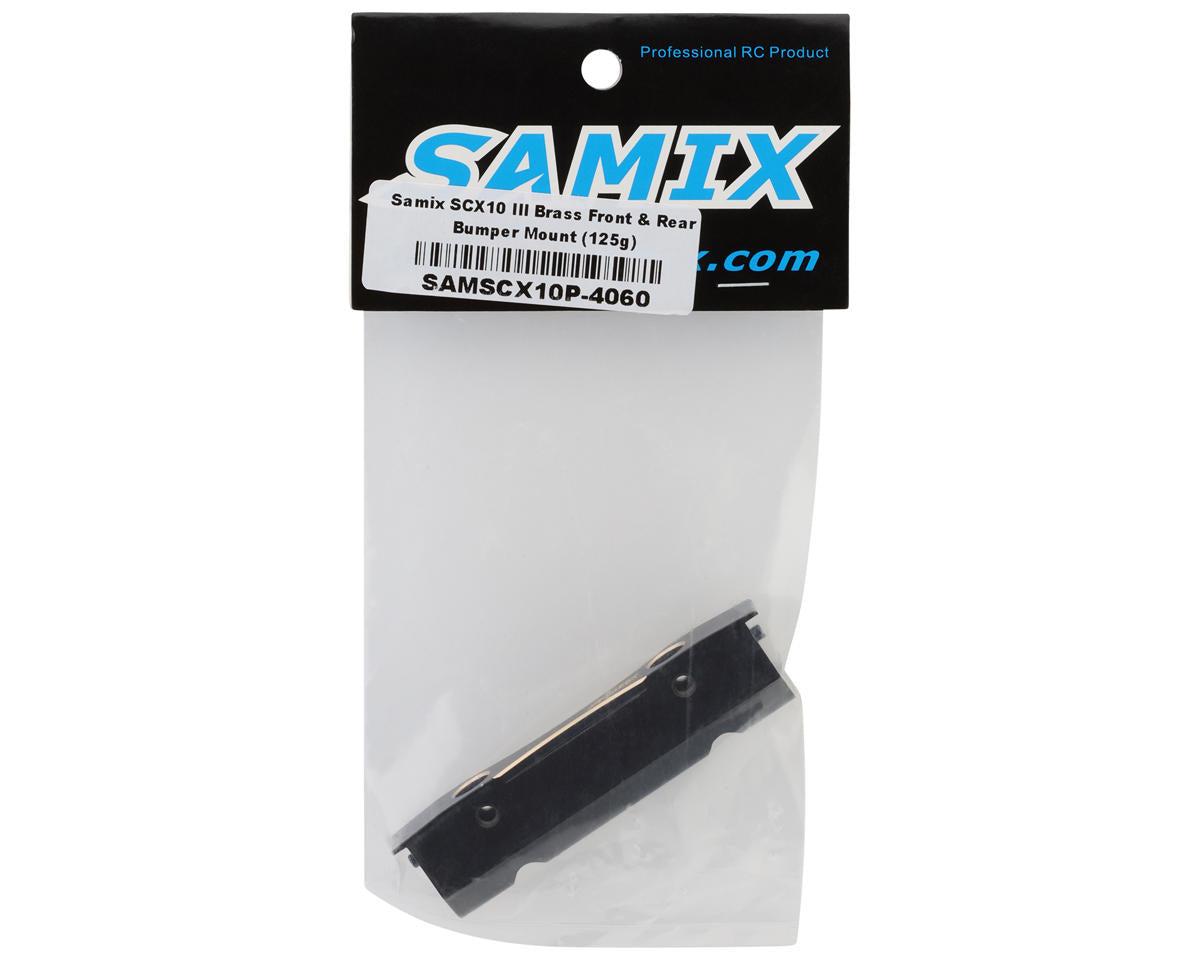 Samix SCX10 Pro Brass Bumper Mount (Black) (Front/Rear) (125g)