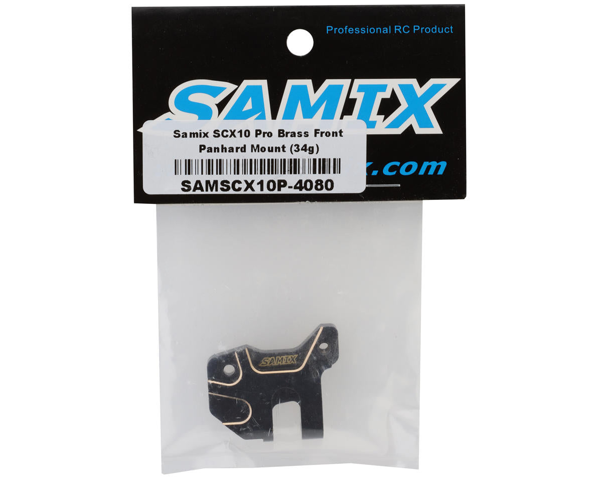 Samix SCX10 Pro Brass Front Panhard Mount (Black) (34g)