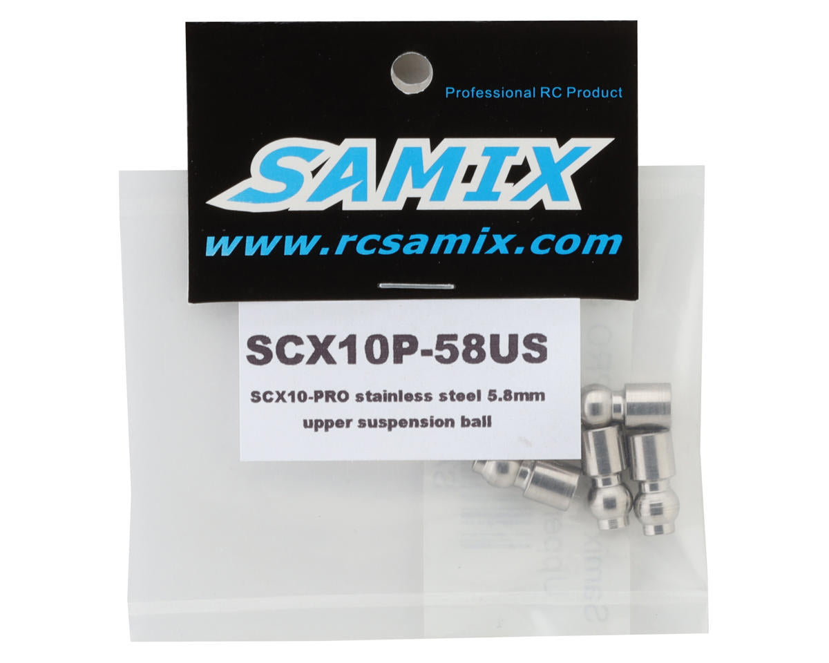 Samix SCX10 Pro Stainless Steel Upper Suspension Ball (4) (5.8mm)
