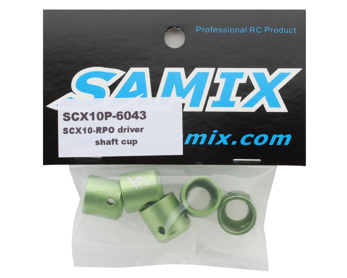 Samix SCX10-PRO Aluminum Driveshaft Cups (Green) (5)