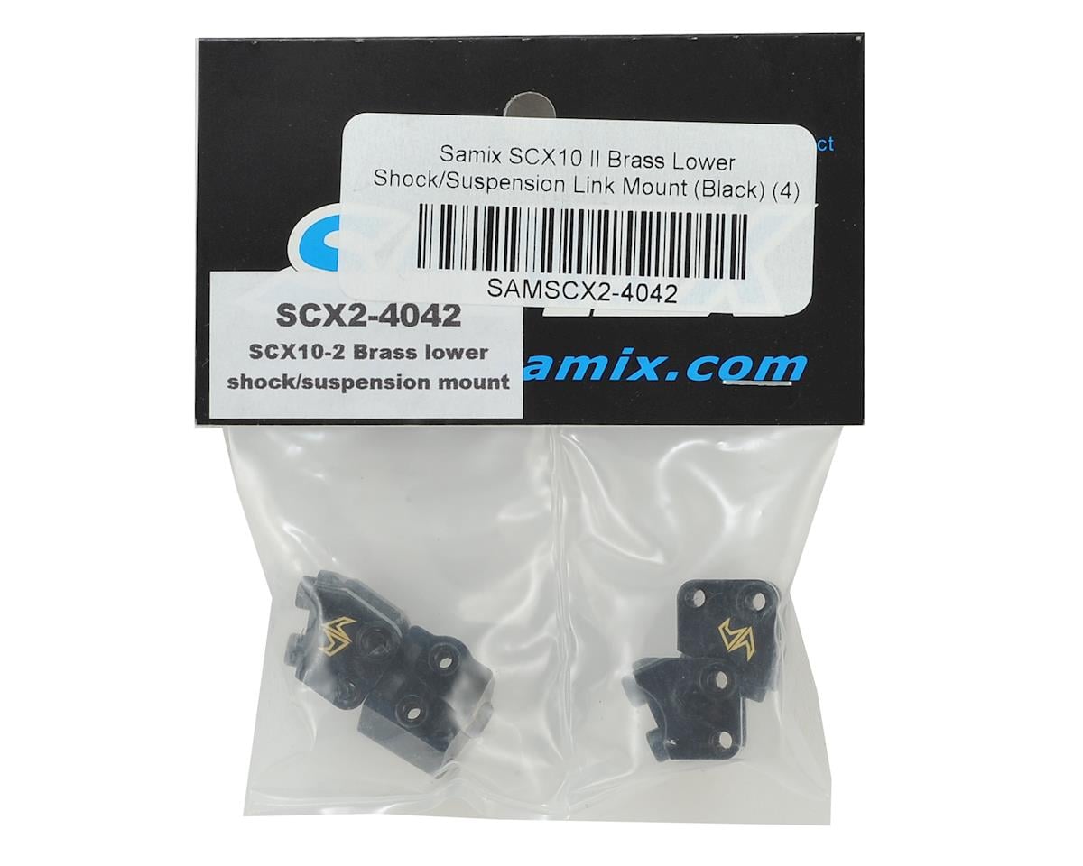 Samix SCX10 II Brass AR44 Link Mounts (Black) (4)