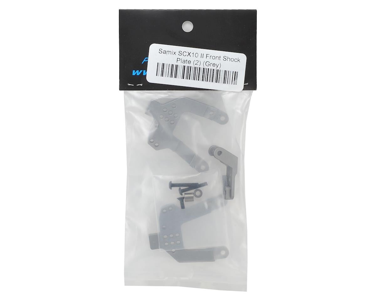 Samix SCX10 II V2 Aluminum Front Shock Plate Set (2) (Grey)