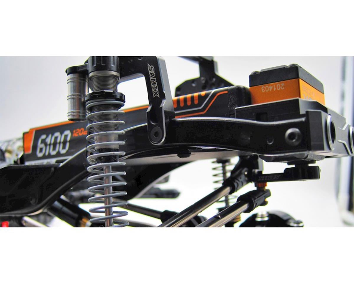 Samix SCX10 II Aluminum Forward Adjustable Battery Tray Kit (Black)