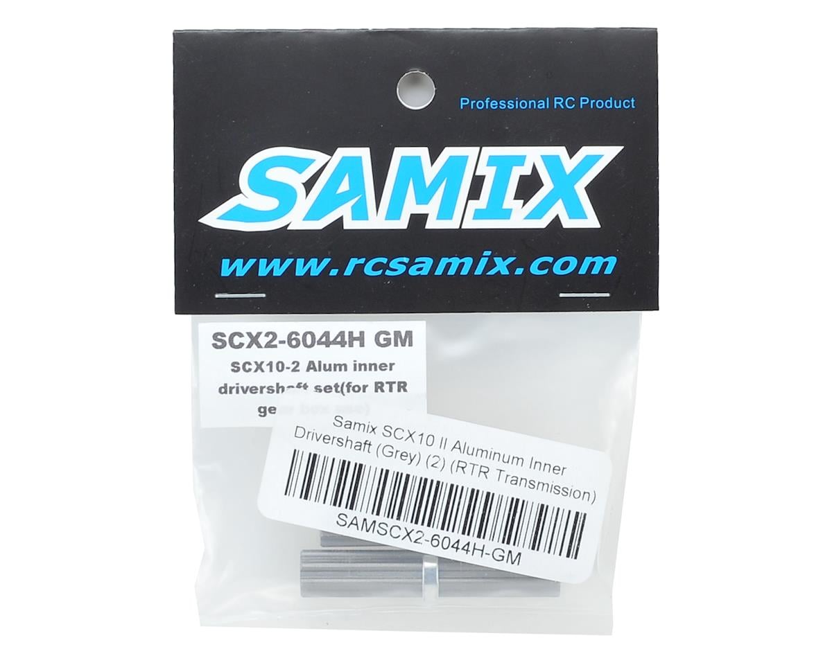 Samix SCX10 II Aluminum Inner Drivershaft (Grey) (2) (RTR Transmission)