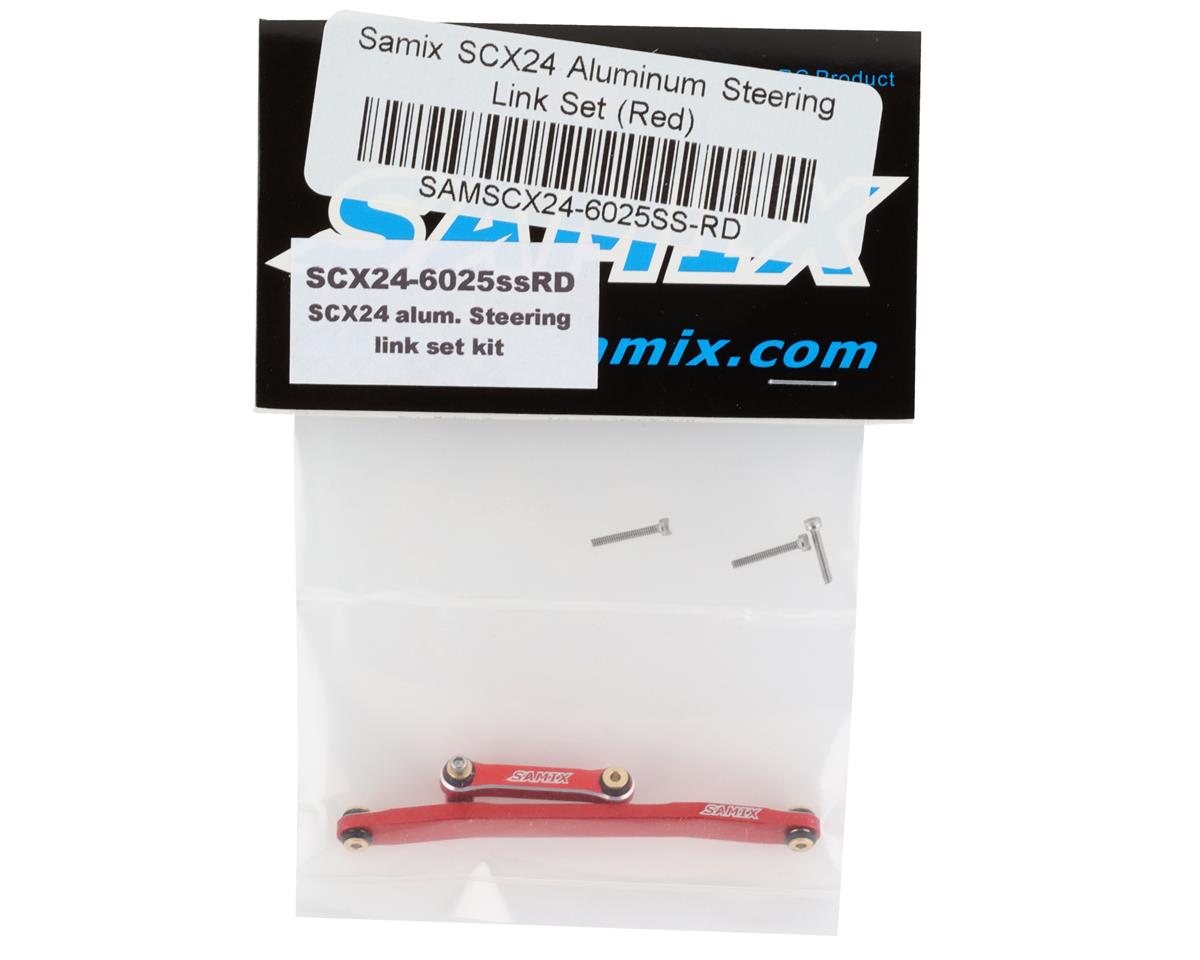 Samix SCX24 Aluminum Steering Link Set (Red)