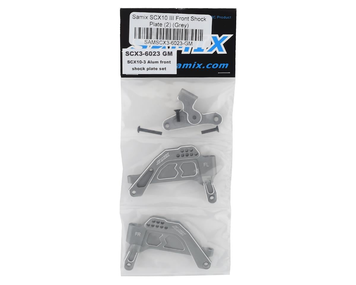 Samix SCX10 III Aluminum Front Shock Plate (2) (Grey)