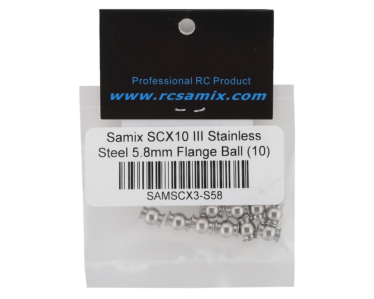Samix SCX10 III Stainless Steel 5.8mm Flanged Ball (10)