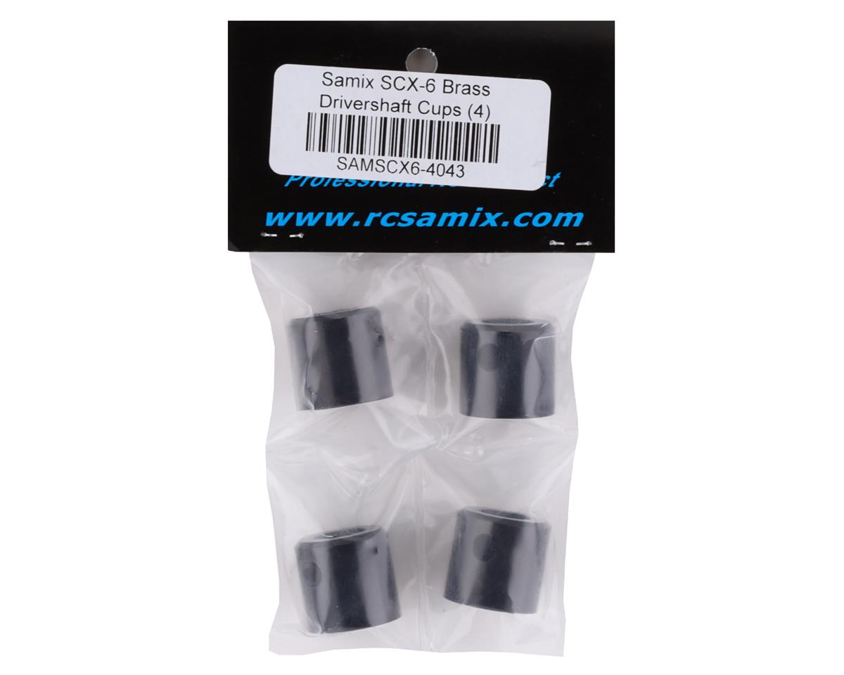 Samix SCX-6 Brass Drivershaft Cups (Black) (4)