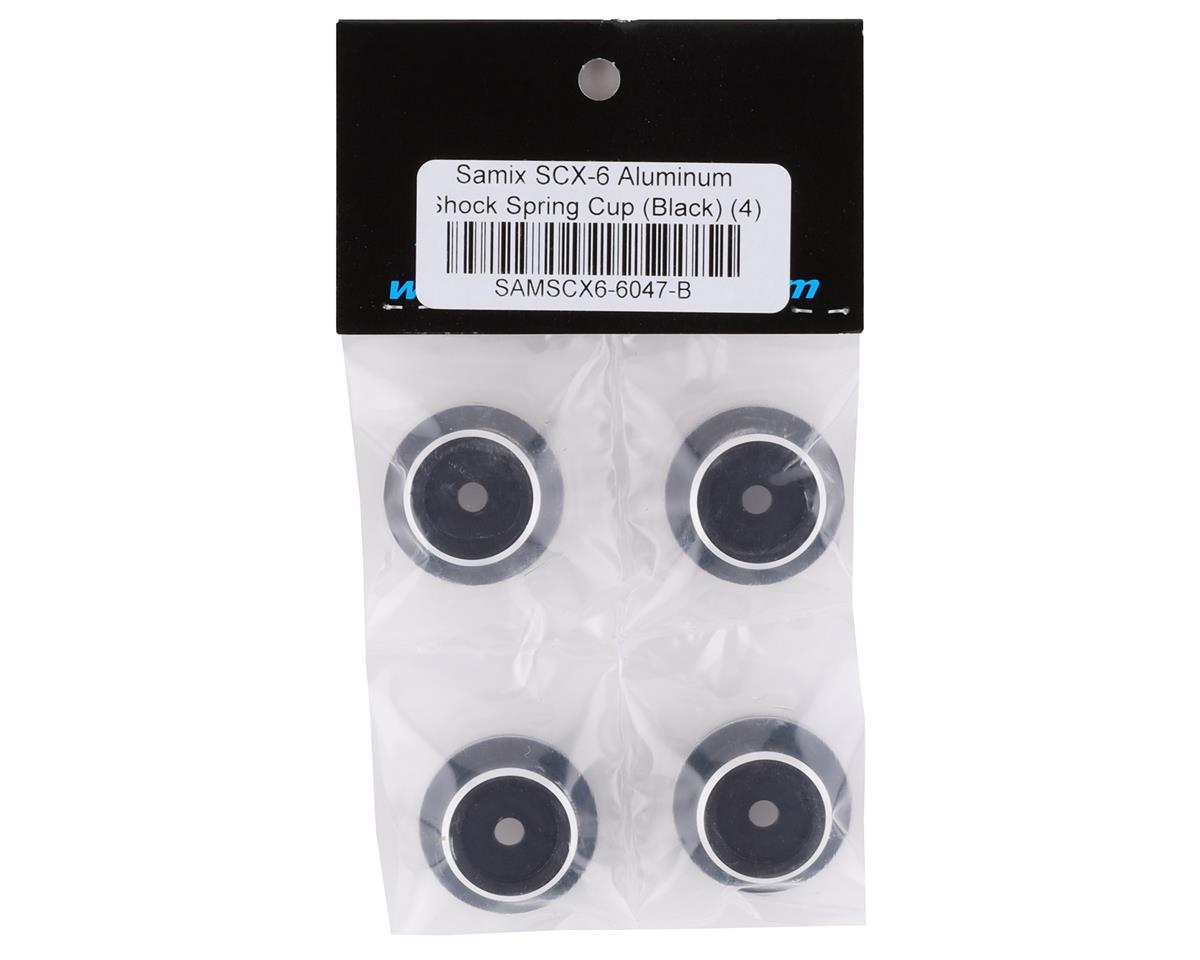 Samix SCX-6 Aluminum Shock Spring Cup (Black) (4)