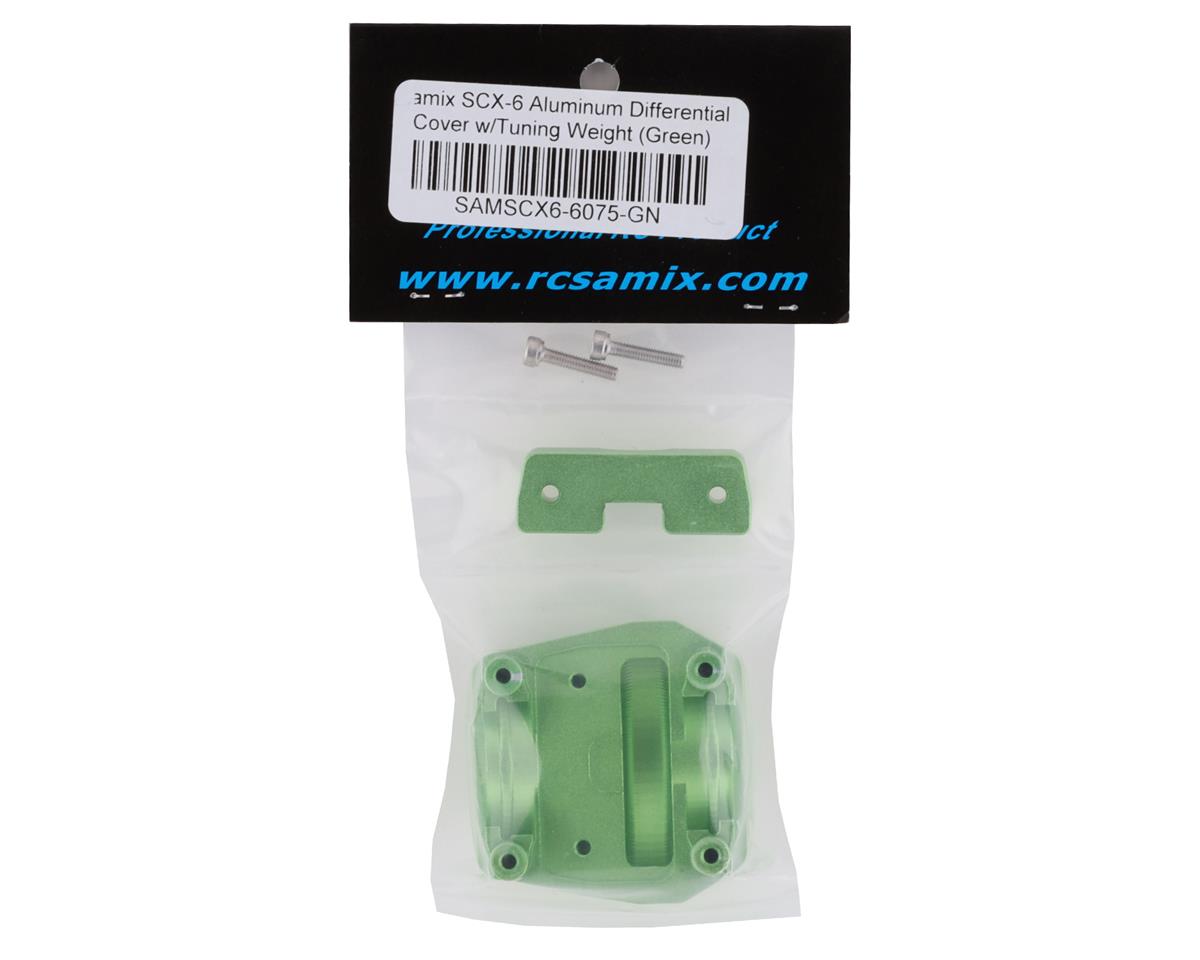 Samix SCX-6 Aluminum Differential Cover w/Tuning Weight (Green)