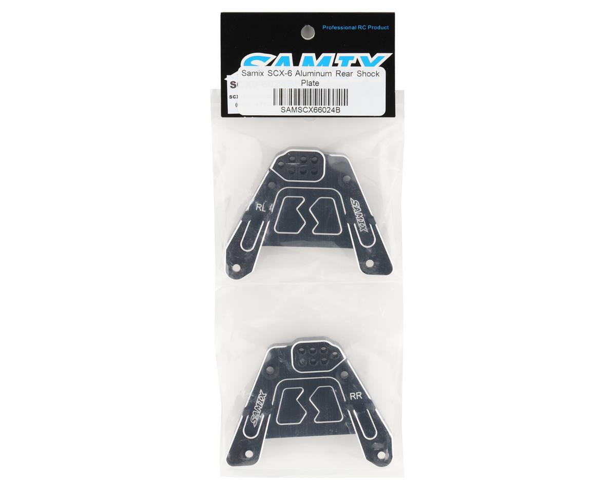 Samix SCX-6 Aluminum Rear Shock Plate (Black)