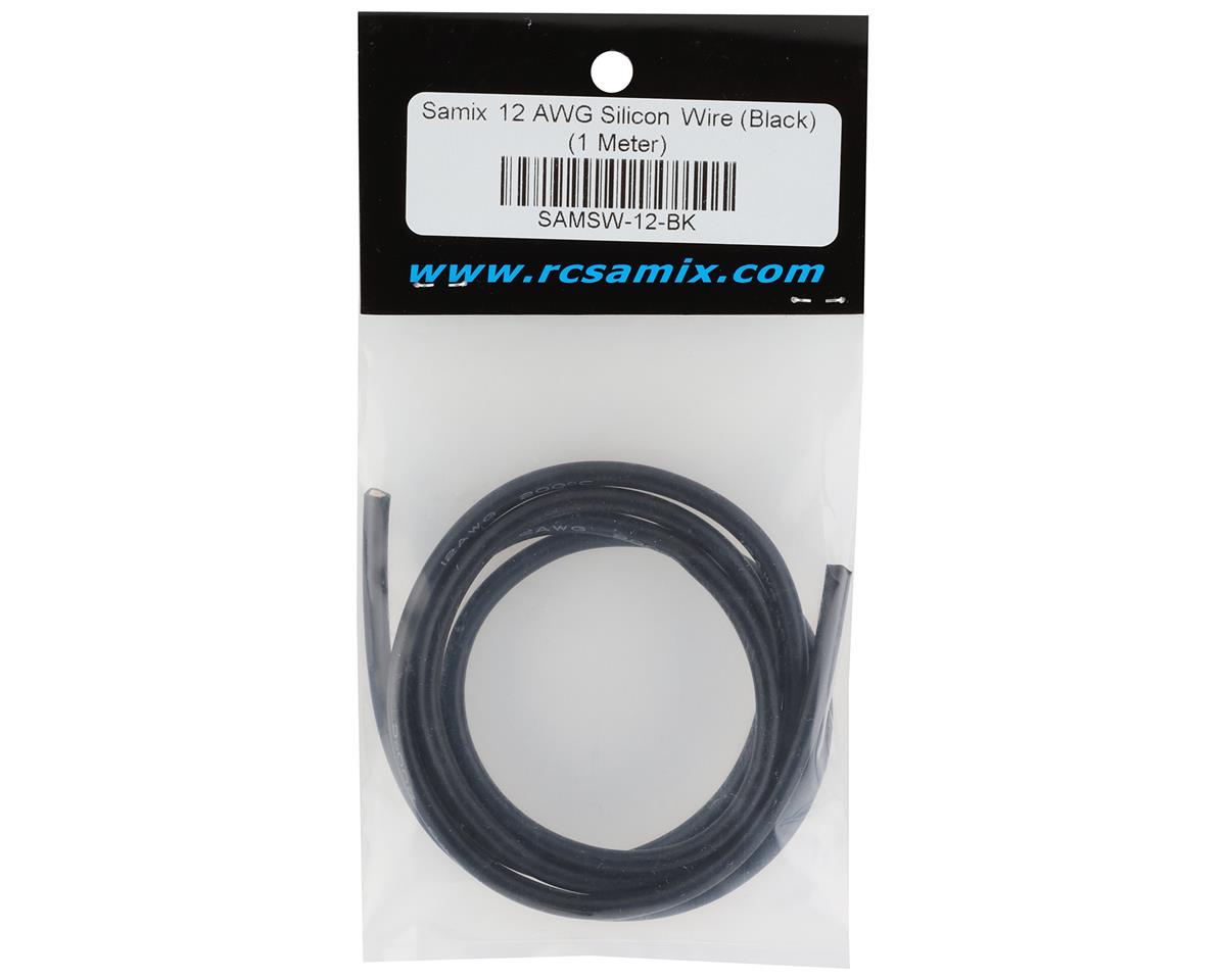 Samix Silicon Wire (Black) (1 Meter) (12AWG)