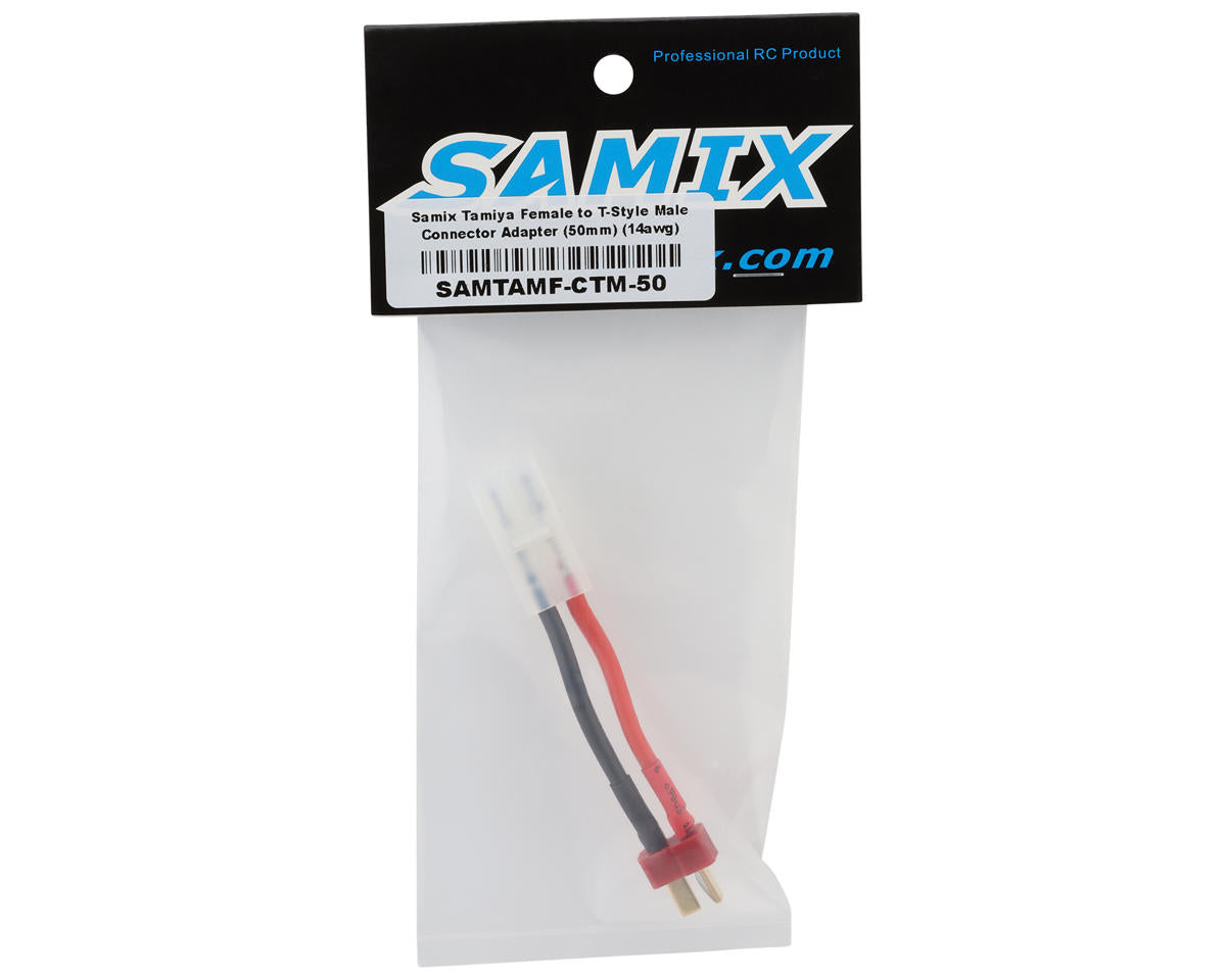 Samix Tamiya Female to T-Style Male Connector Adapter (50mm) (14AWG)