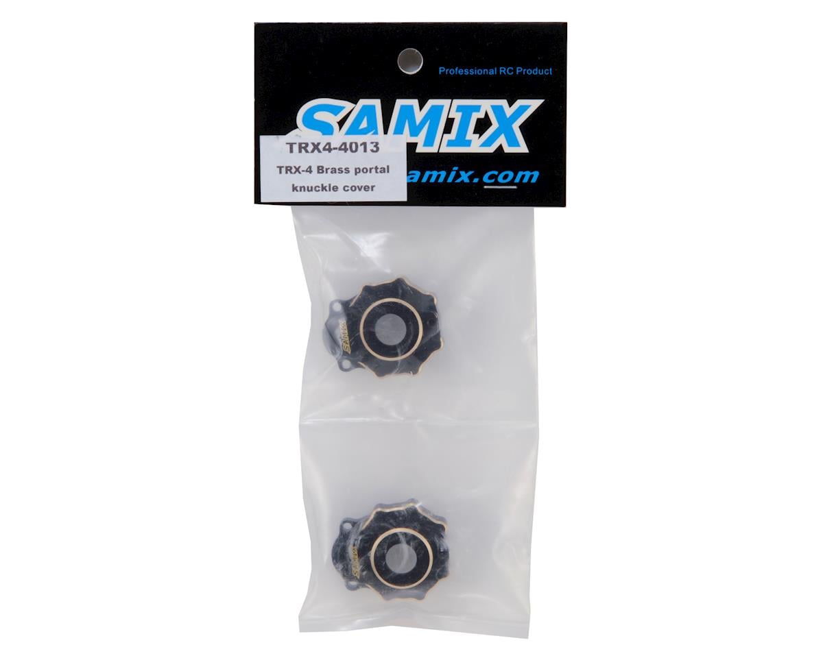 Samix Brass Outer Portal Covers for Traxxas TRX-4 (Black) (2) (27.5g)