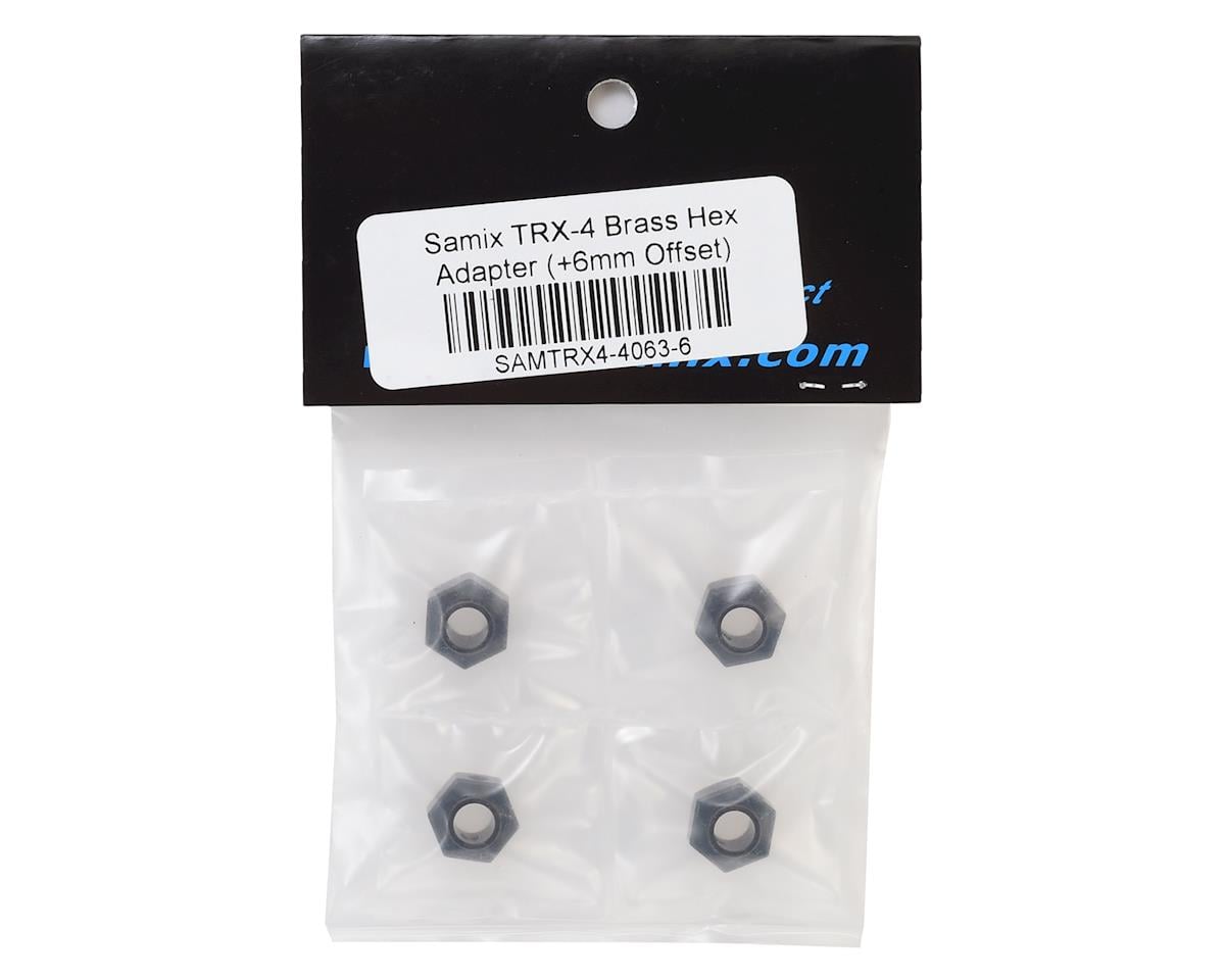 Samix Brass 12mm Hex Adapters for Traxxas TRX-4 (4) (6mm) (5g)