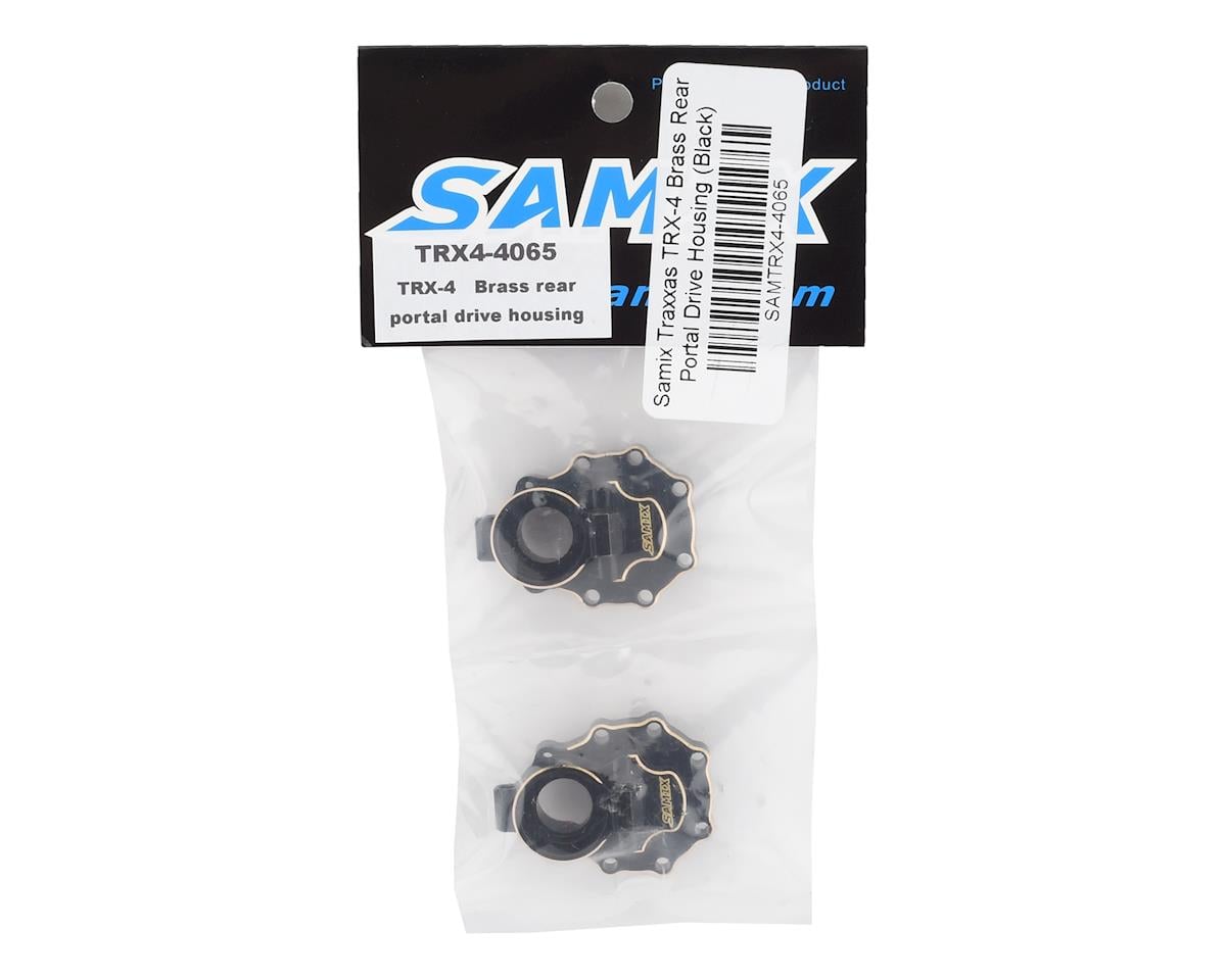 Samix Brass Rear Inner Portal Covers for Traxxas TRX-4 (Black) (2) (65g)