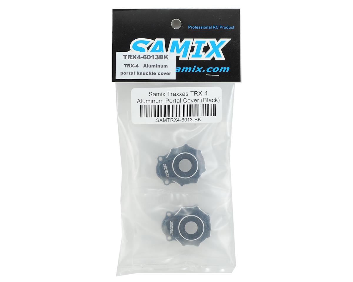 Samix Aluminum Portal Cover for Traxxas TRX-4 (Black)