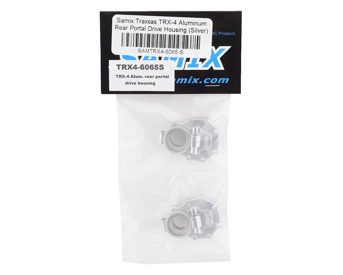 Samix Aluminum Rear Portal Drive Housing for Traxxas TRX-4 (Silver)