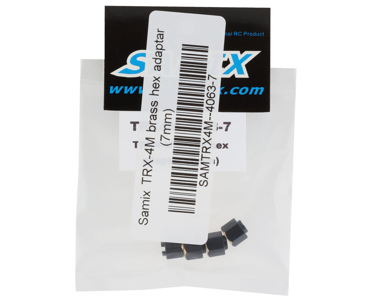 Samix Brass Hex Adapters for Traxxas TRX-4M (7mm) (1.5g)