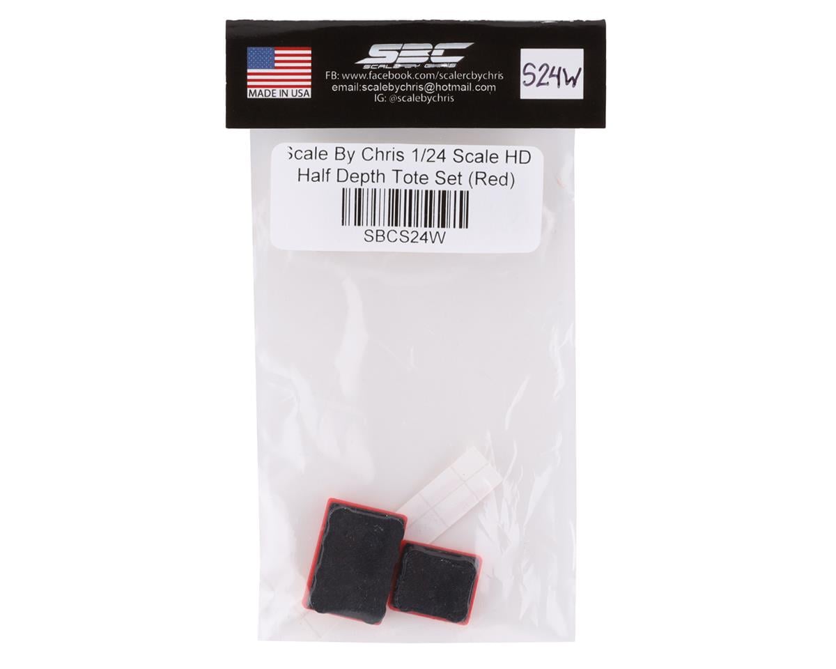 Scale By Chris 1/24 Scale HD Half Depth Tote Set (Red)