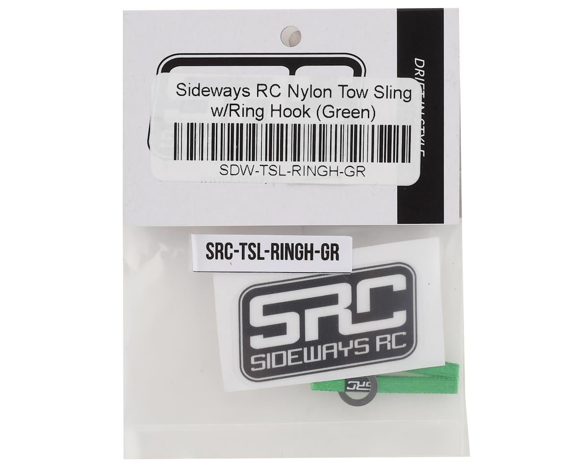 Sideways RC Scale Drift Nylon Tow Sling w/Ring Hook (Green) (2)