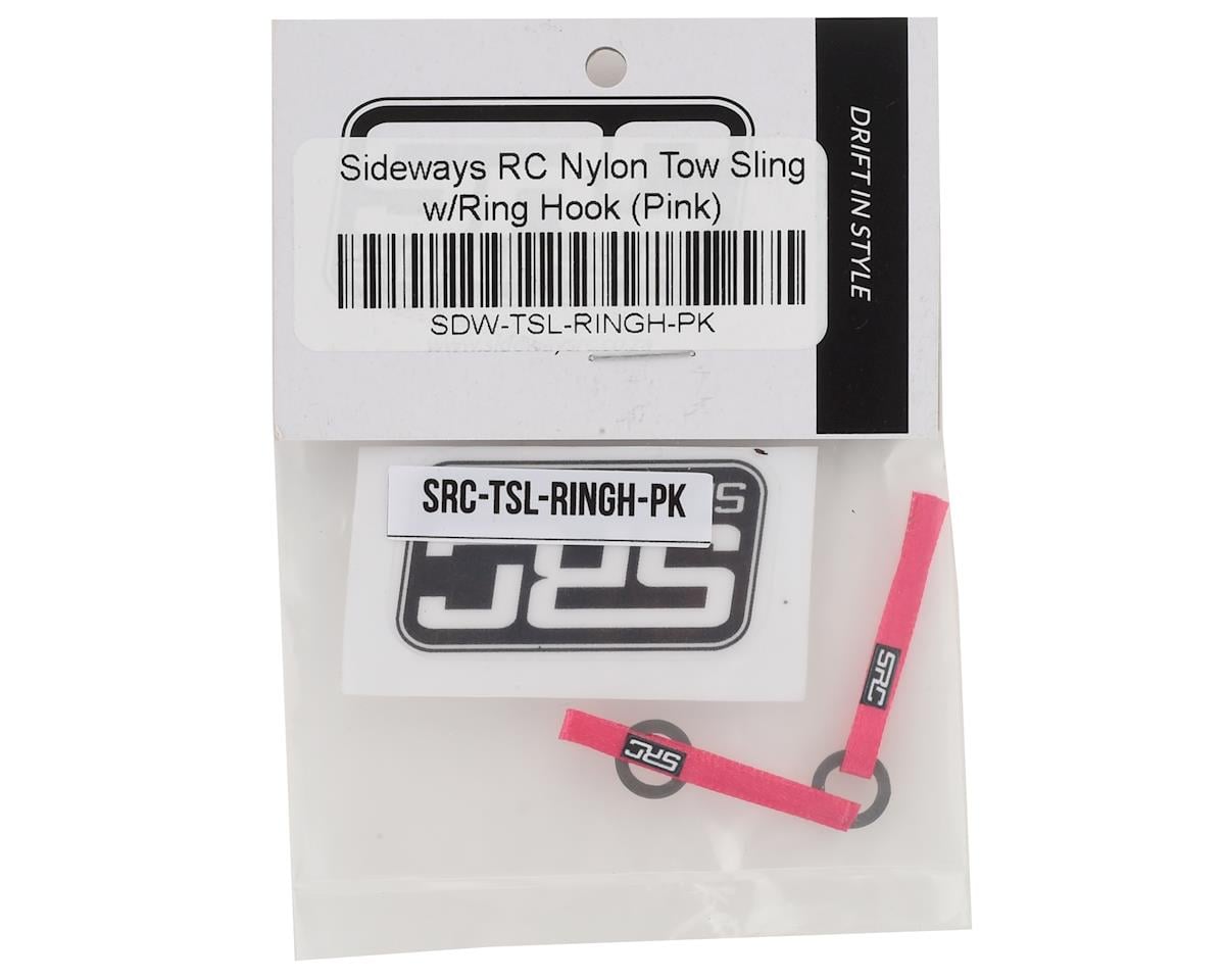 Sideways RC Scale Drift Nylon Tow Sling w/Ring Hook (Pink) (2)