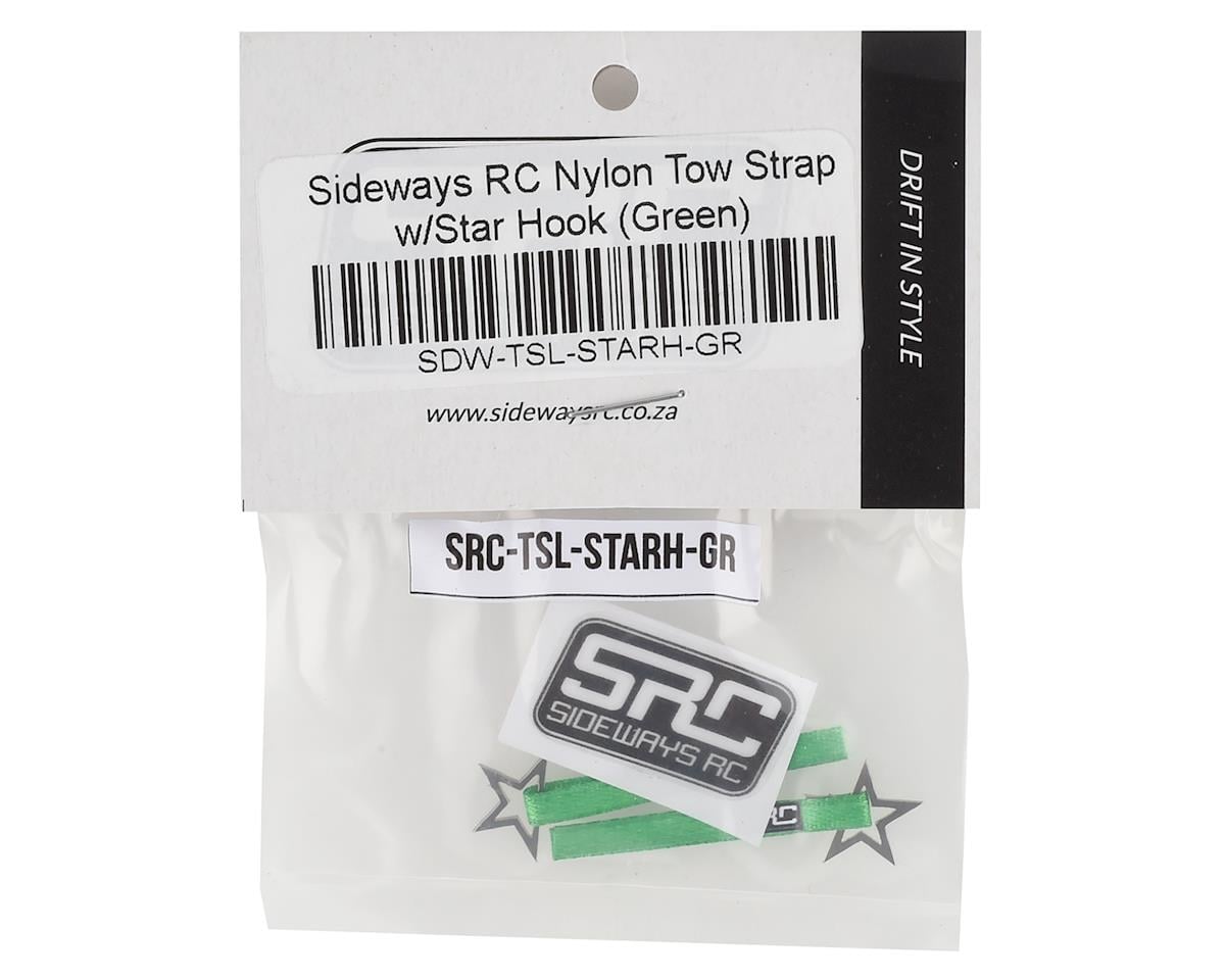 Sideways RC Scale Drift Nylon Tow Strap w/Star Hook (Green) (2)