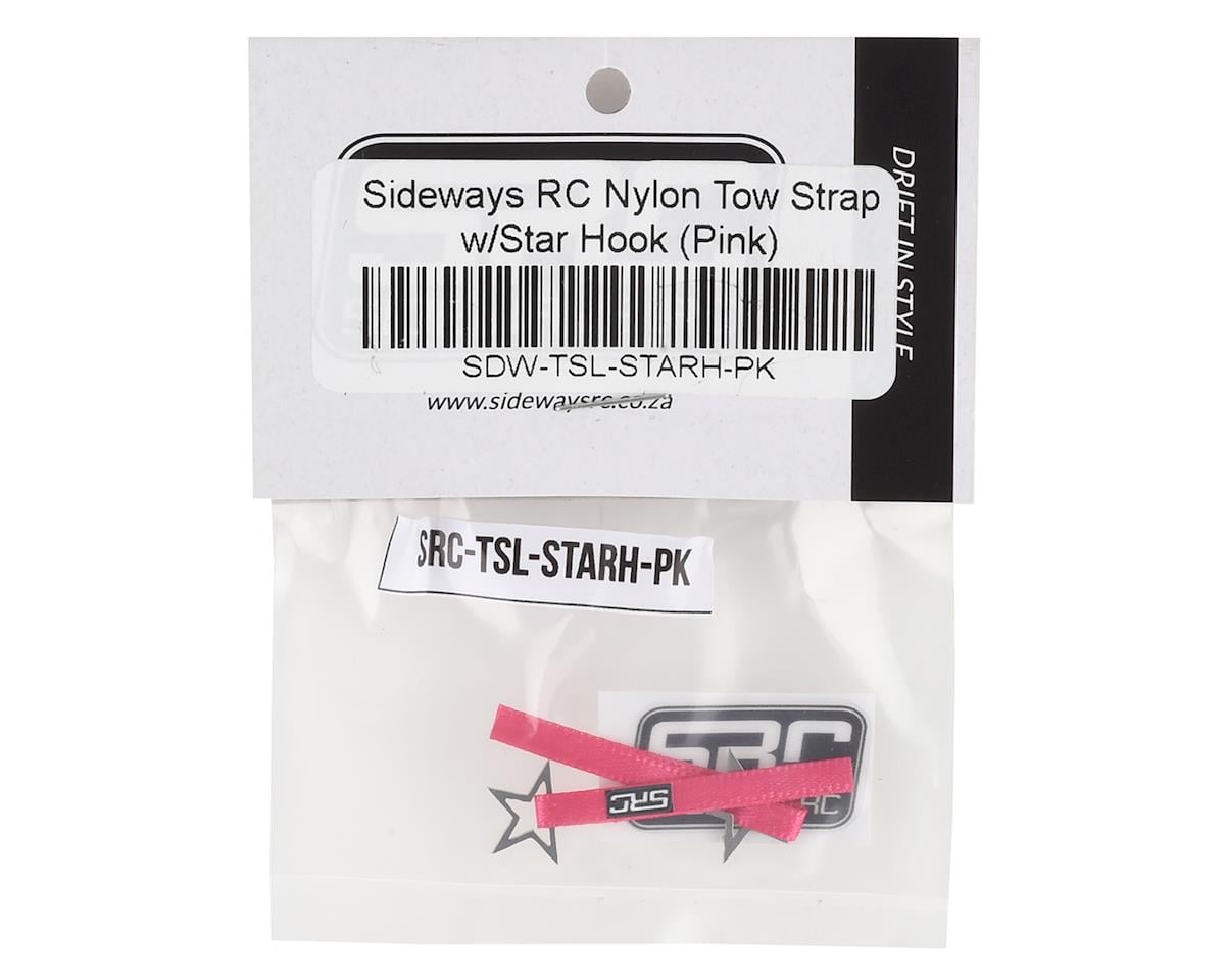 Sideways RC Scale Drift Nylon Tow Strap w/Star Hook (Pink) (2)