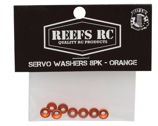 Reefs RC Aluminum Countersunk Servo Washers (Orange) (8)