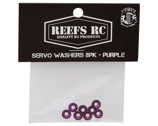 Reefs RC Aluminum Countersunk Servo Washers (Purple) (8)