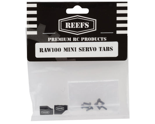 Reefs RC RAW100 Mini Servo CNC-Machined Aluminum Mounting Tabs (2)