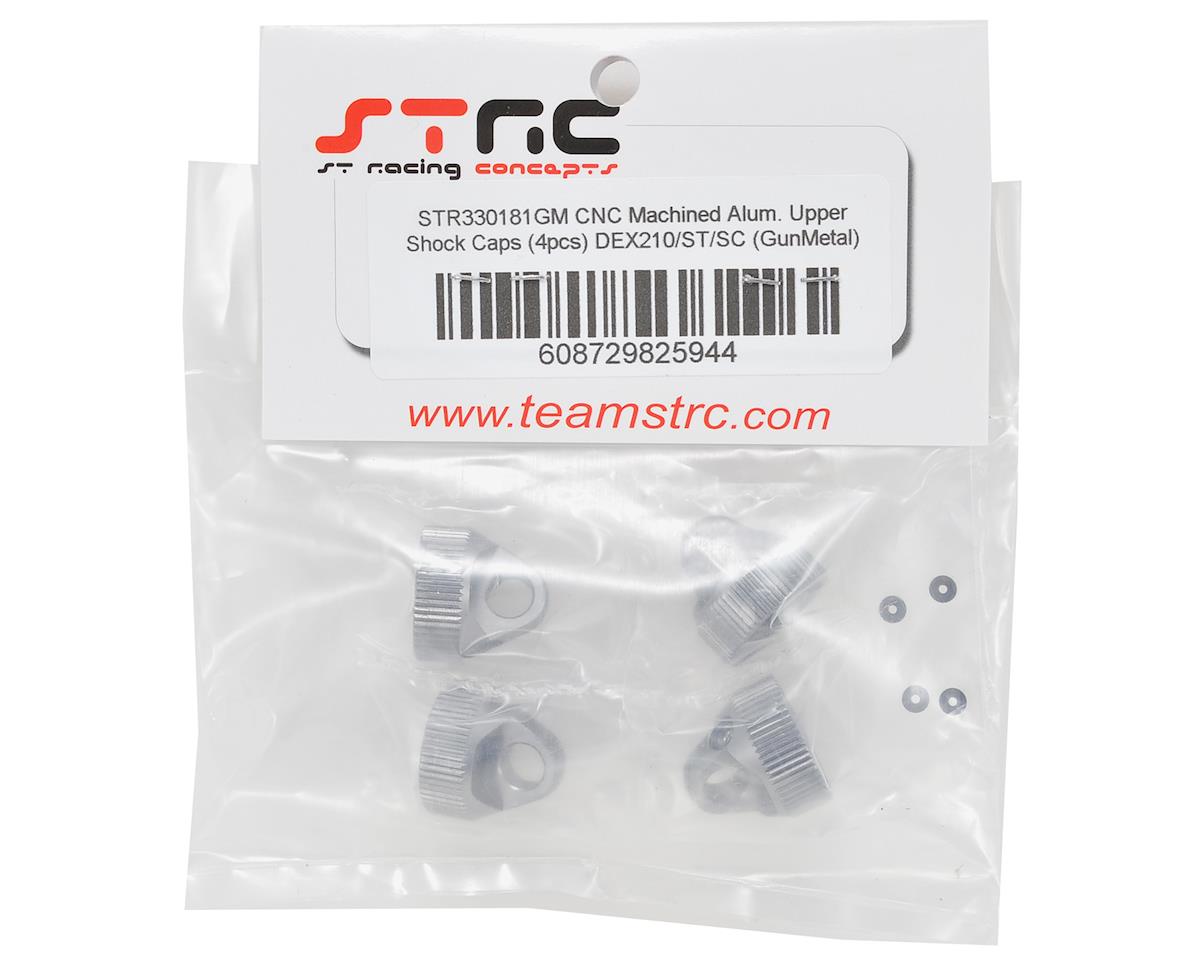 ST Racing Concepts Aluminum Upper Shock Caps (4) (Gun Metal)