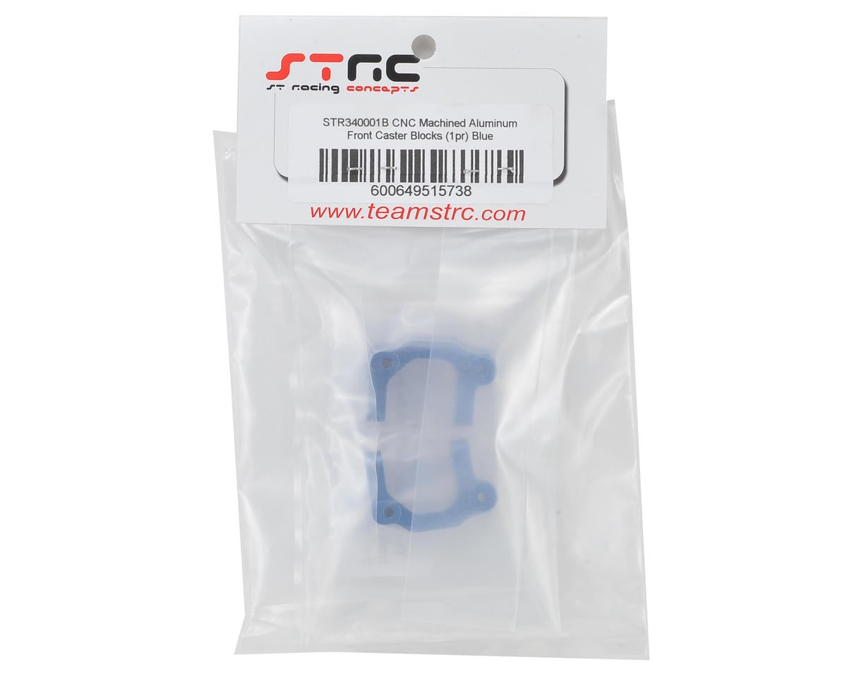 ST Racing Concepts Arrma Aluminum Heavy Duty Front Caster Block (2) (Blue)