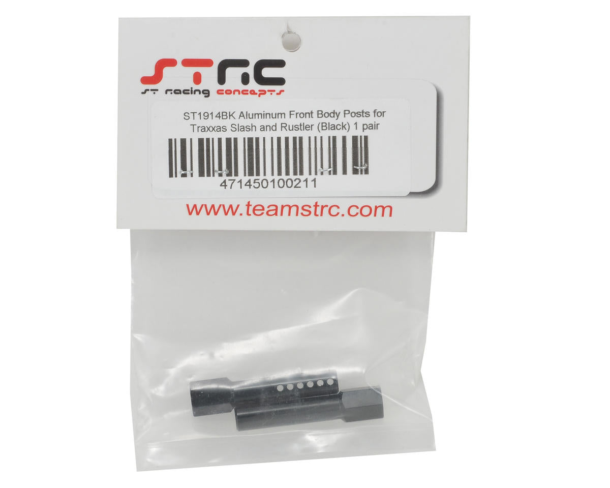 ST Racing Concepts Aluminum Front Body Posts for Traxxas Slash (Black) (2)