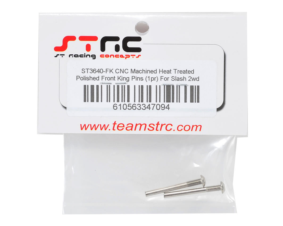 ST Racing Concepts Heat Treated Polished Front Inner Hinge Pin Set for Traxxas
