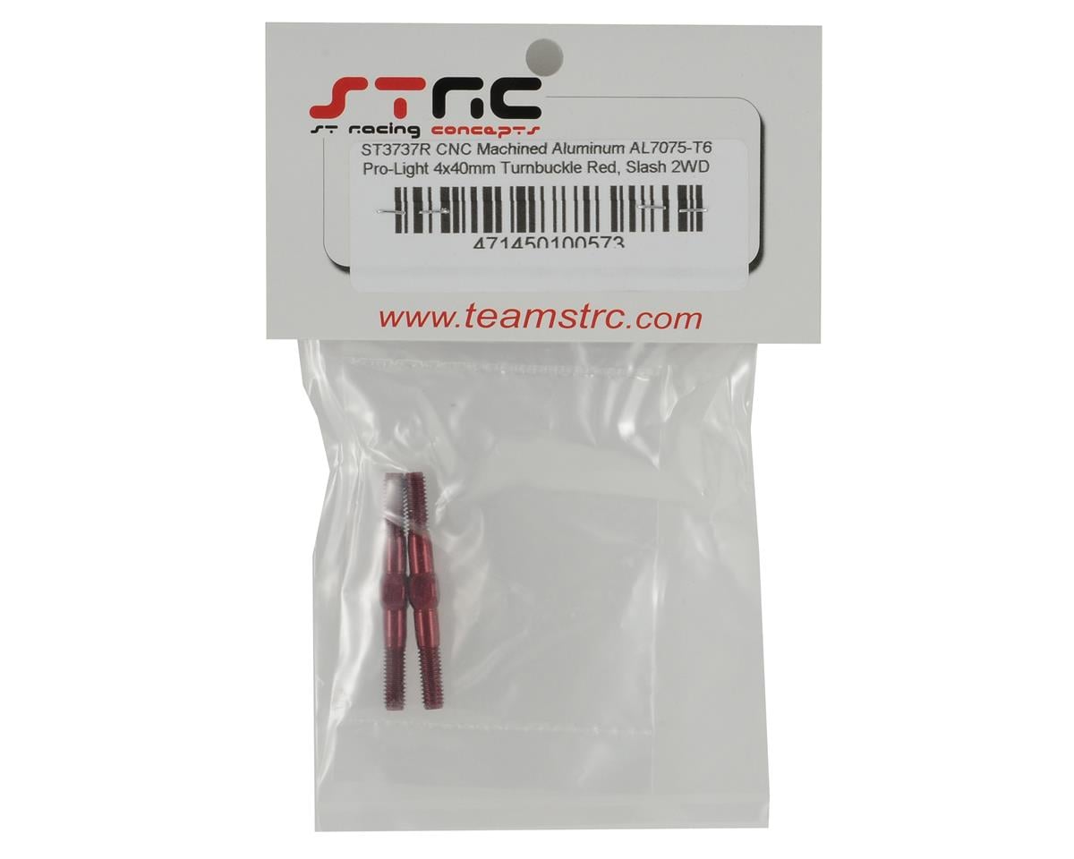 ST Racing Concepts 4x40mm Aluminum Pro-Light Turnbuckles (Red) (2)