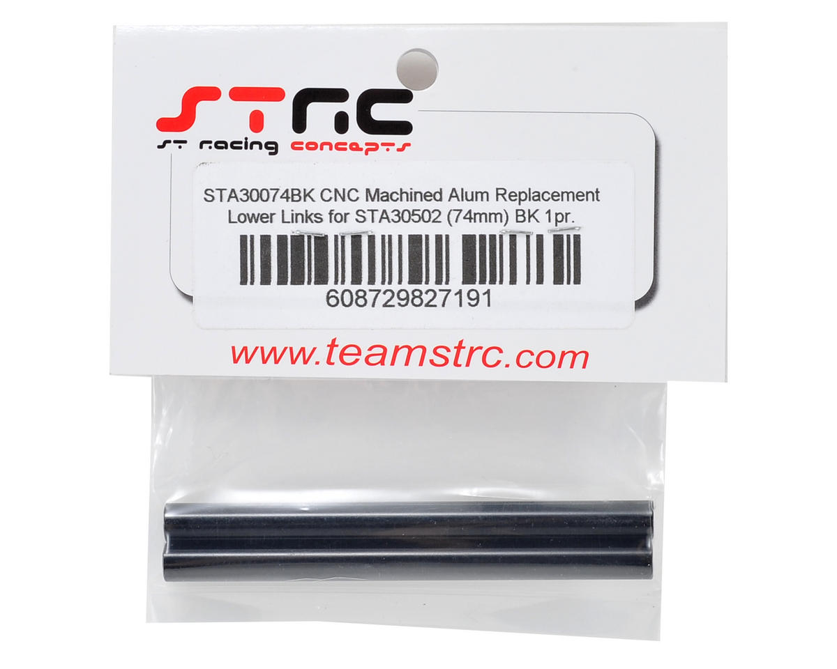ST Racing Concepts 74mm Aluminum Short Wheelbase Lower Links (Black) (2)