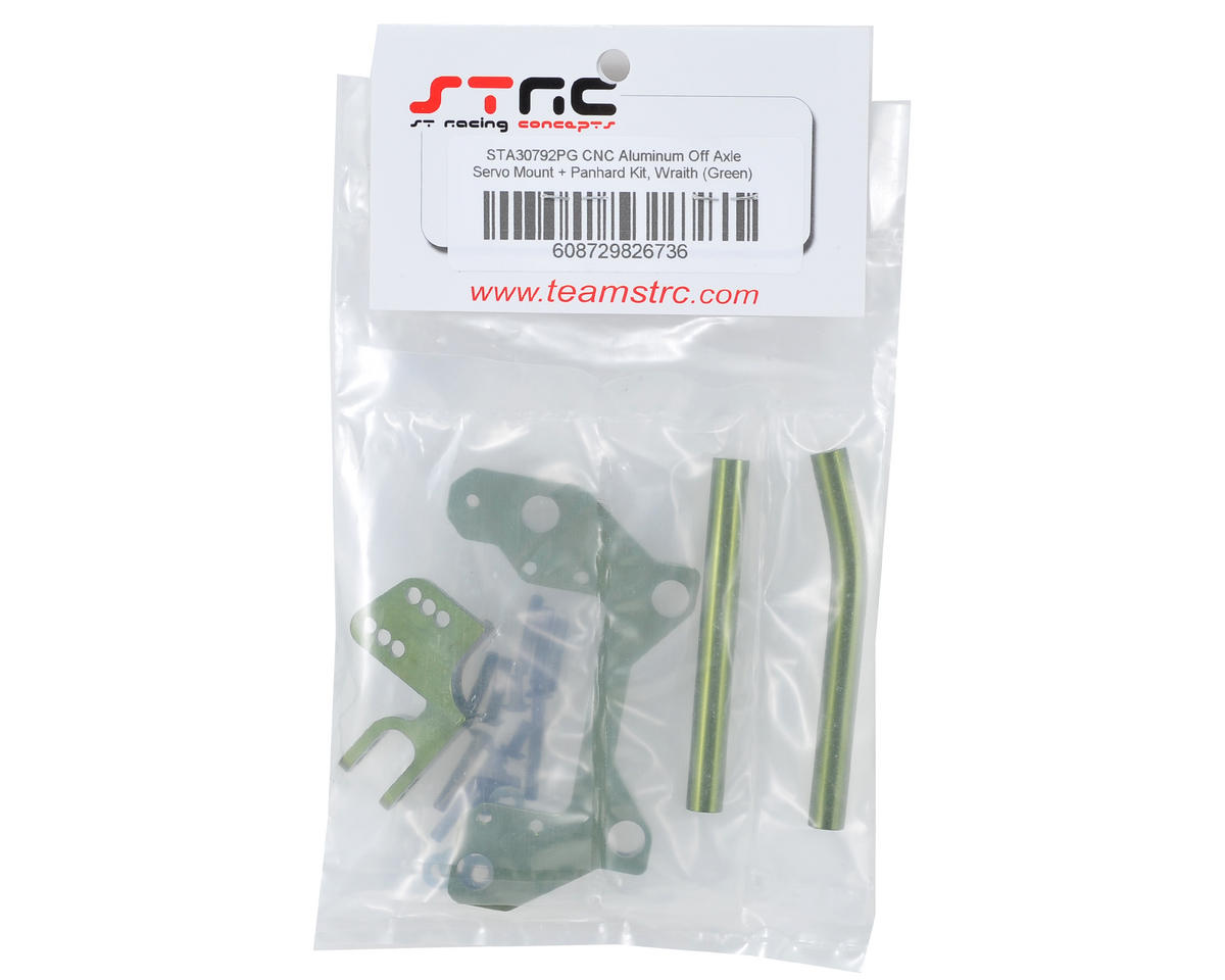 ST Racing Concepts Wraith Aluminum Off Axle Servo Mount & Panhard Kit (Green)