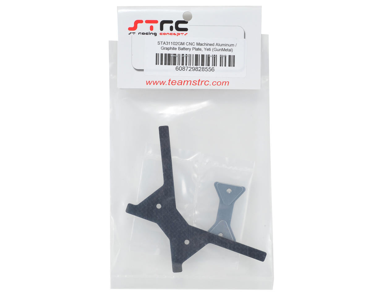 ST Racing Concepts Aluminum/Graphite Battery Plate (Gun Metal)