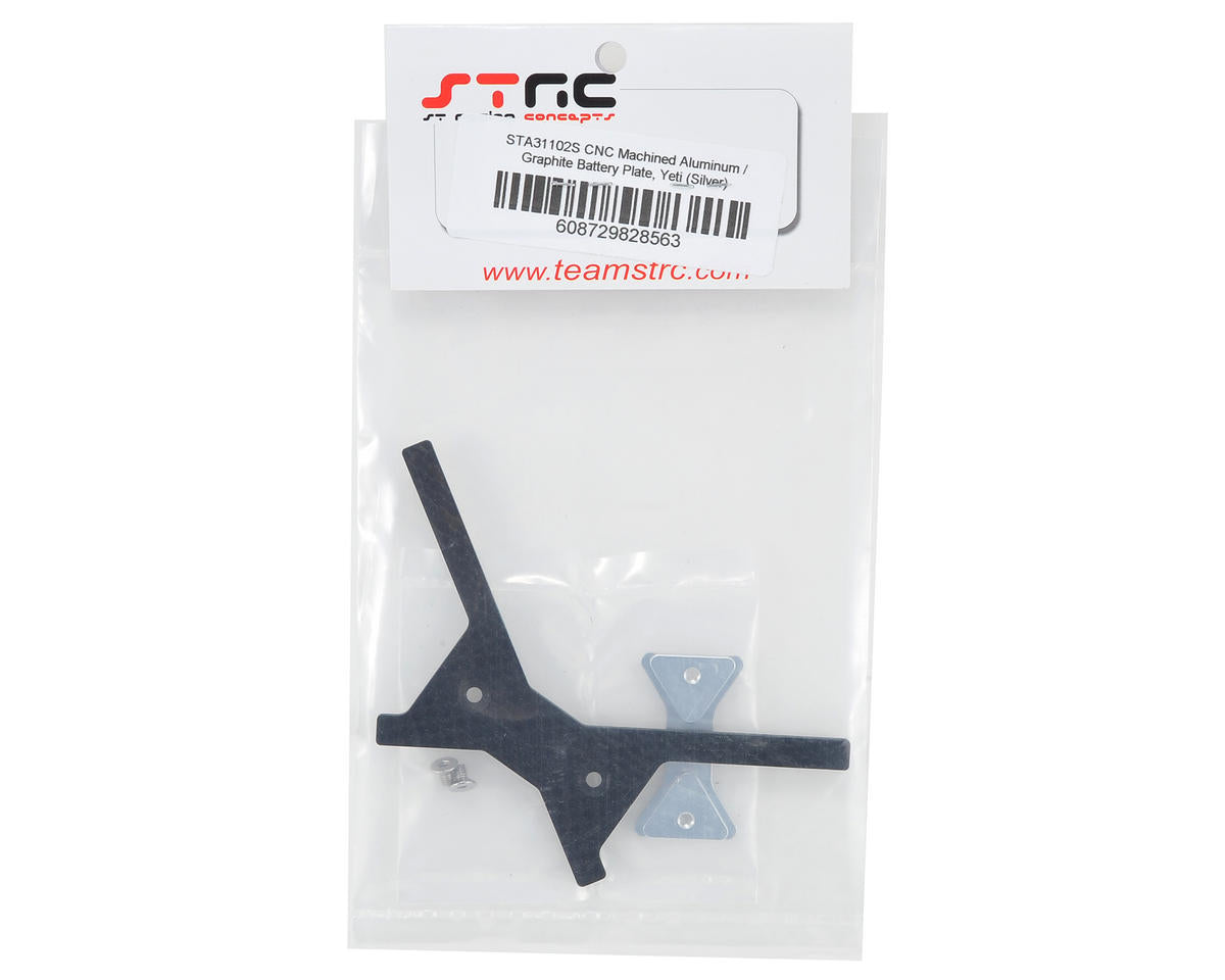 ST Racing Concepts Aluminum/Graphite Battery Plate (Silver)